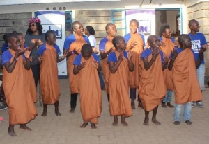 Upendo Children Home kids entertain the ABC Bank staff and friends.